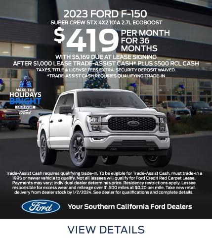 Make the Holidays Bright Sales Event | Ford F-150 Lease Offer | Southern California Ford Dealers